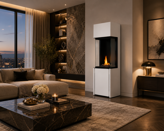 Freestanding Bioethanol Fireplace UK – Planika Arcticon White