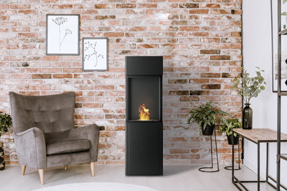 Freestanding Bioethanol Fireplace UK - Planika Arcticon Black