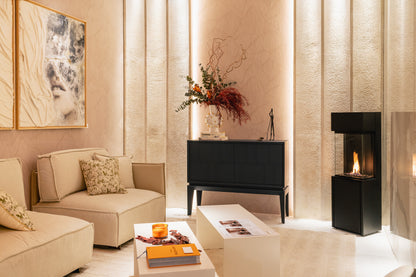 Freestanding Bioethanol Fireplace UK - Planika Arcticon Black