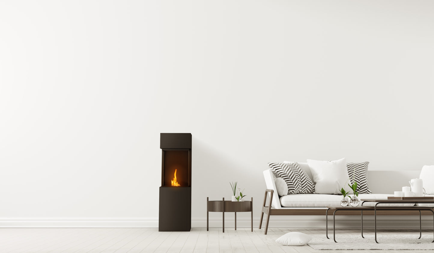 Freestanding Bioethanol Fireplace UK - Planika Arcticon Black