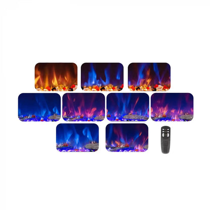 Azurite Electric Fireplace - Black - 213 cm