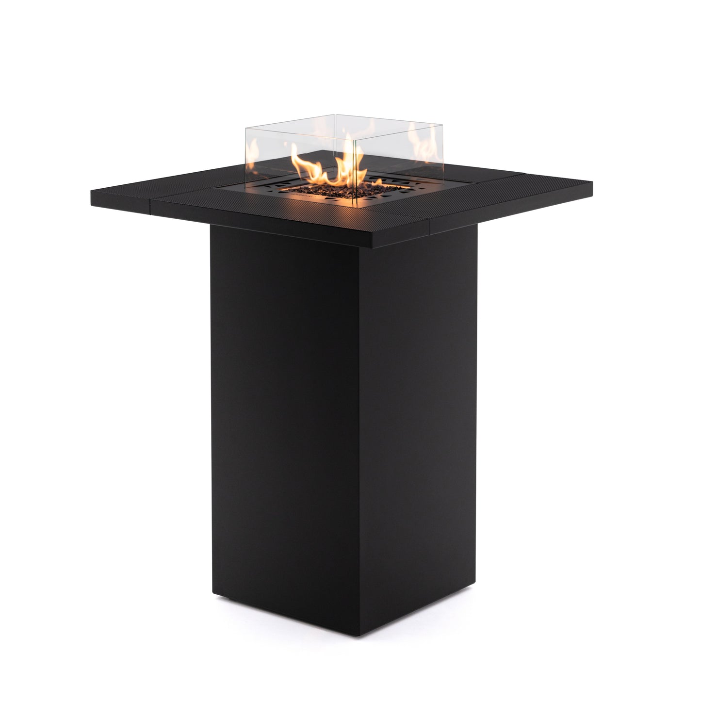 Outdoor Gas Fire Table UK – Planika Square Table High with Cover