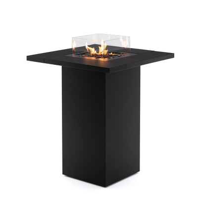Outdoor Gas Fire Table UK – Planika Square Table High with Cover