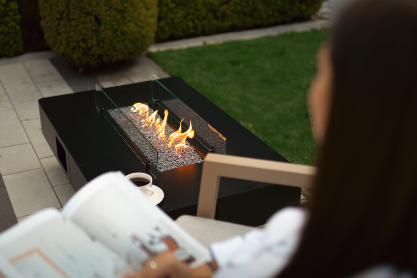 Outdoor Gas Fire Table UK – Planika Rio Table with Cover
