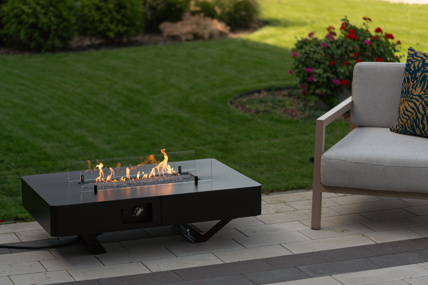 Outdoor Gas Fire Table UK – Planika Rio Table with Cover