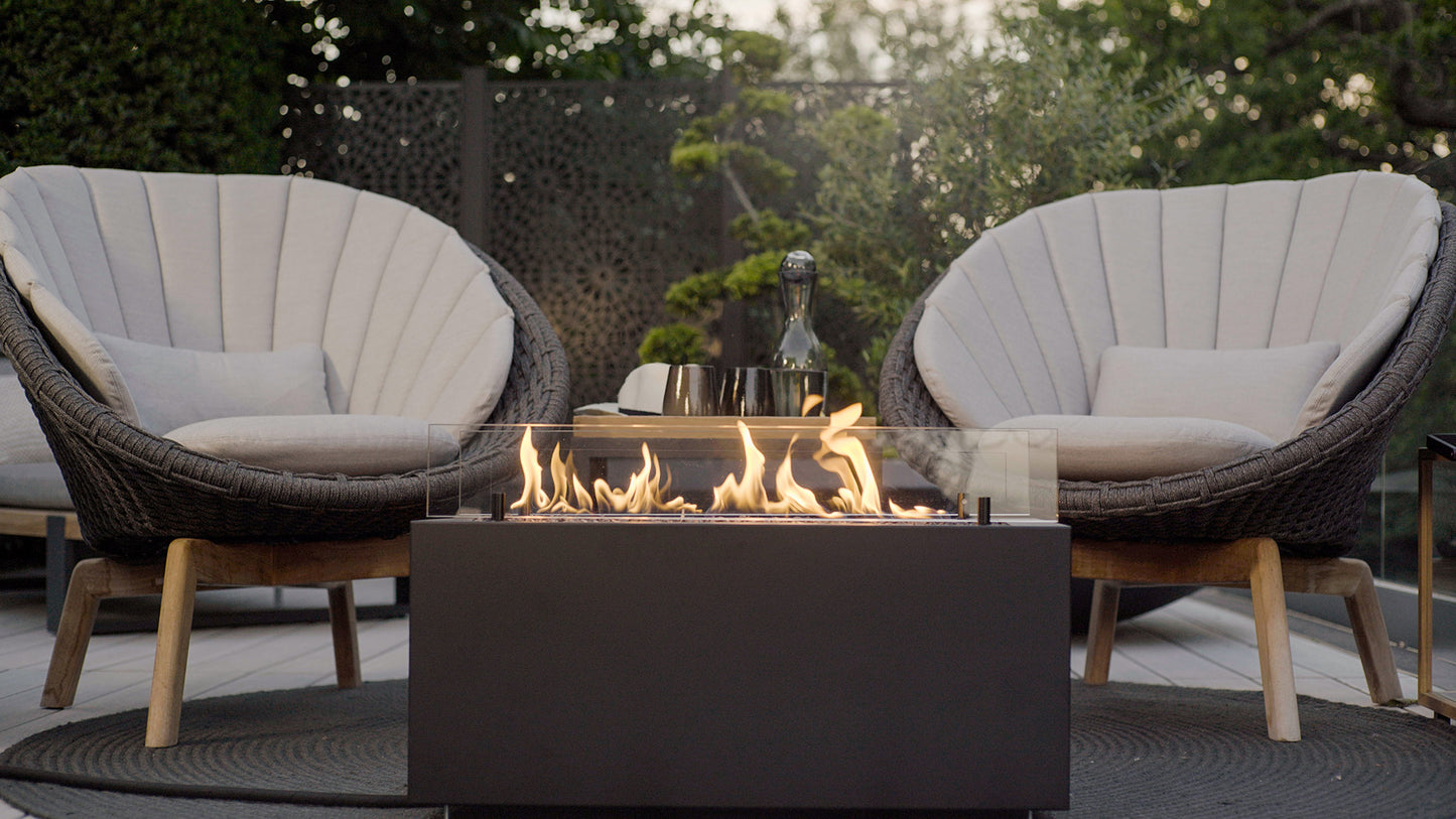 Outdoor Gas Fire Pit UK – Planika Rio with Cover