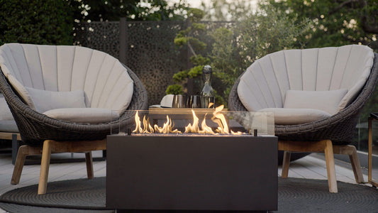 Outdoor Gas Fire Pit UK – Planika Rio with Cover