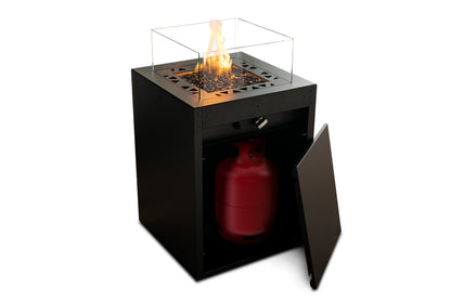 Outdoor Gas Fire Pit UK – Planika Square with Cover