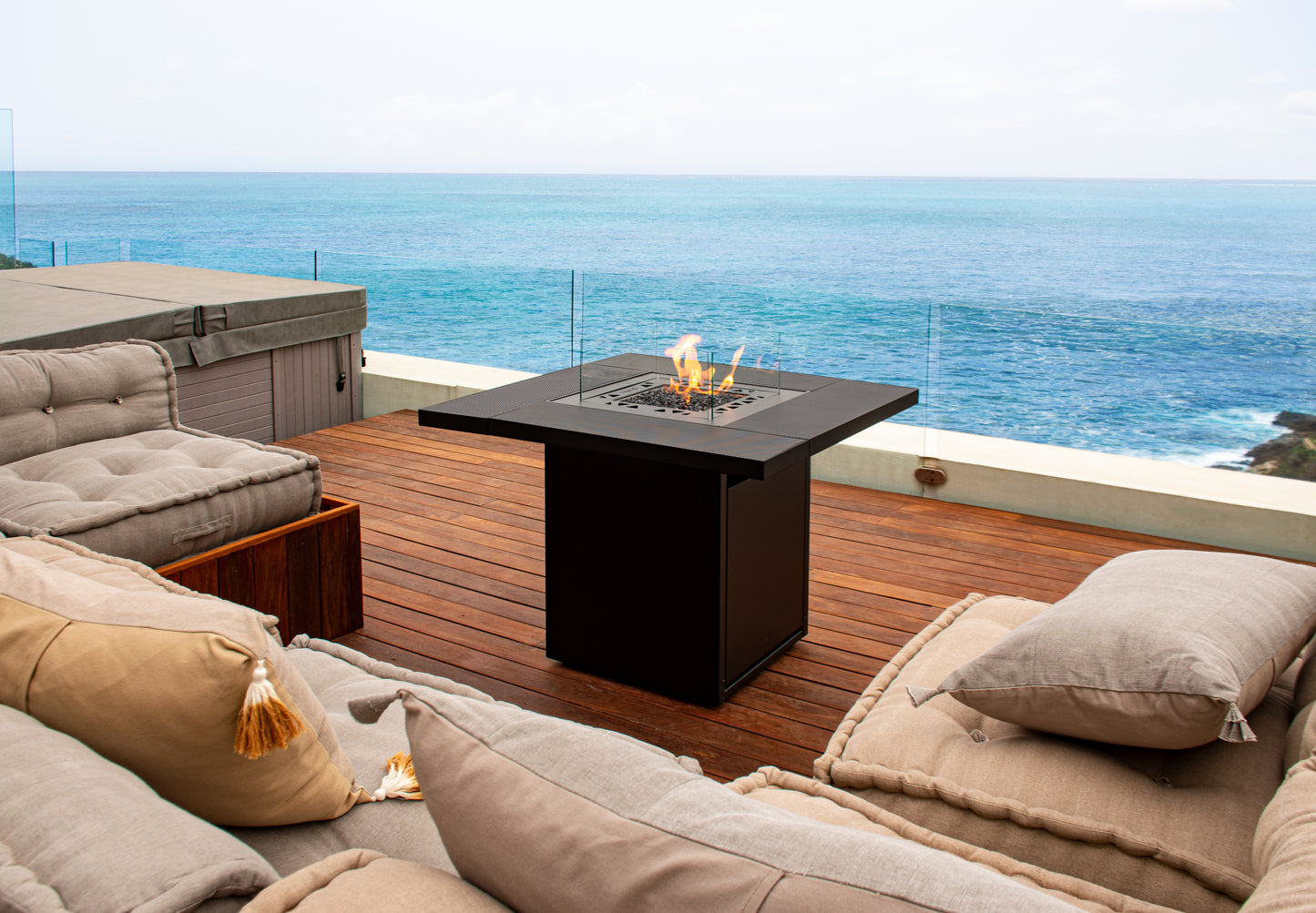 Outdoor Gas Fire Table UK – Planika Square Table