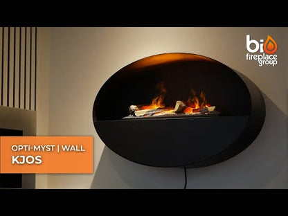 Wall Mounted Water Vapour Fireplace UK - Kjos Black