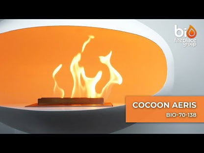 Hanging Bioethanol Fireplace UK - Cocoon Aeris White