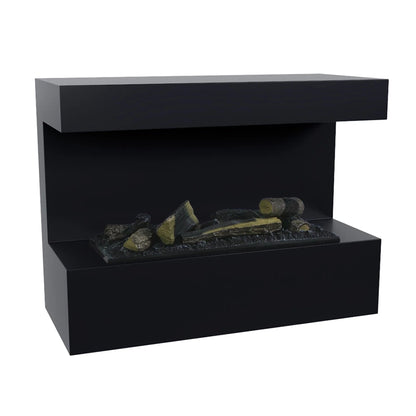 Steinsdal Wall-Mounted Water Vapour Fireplace - Black